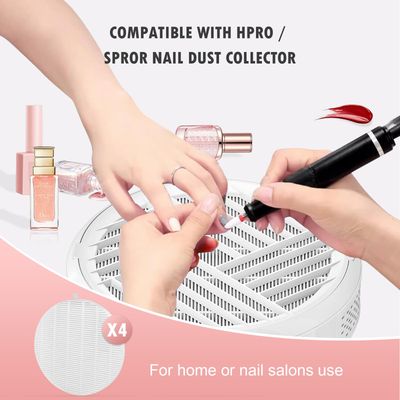KTNAid 4 Pack Replacement Filters Compatible with MelodySusie HPro/SProR Nail Dust Collector, Home or Nail Salons Use Reusable Refill Filters for Nail Dust Vacuum Machine