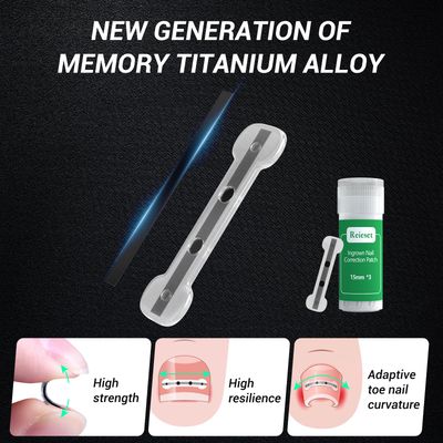 Reieset Titanium Alloy Ingrown Toenail Treatment, Nail Tools, and Ingrown Toenail Removal Kit Specially Designed for Curved Nail Repair and Ingrown Toenail Corrector(0.59/0.67in)