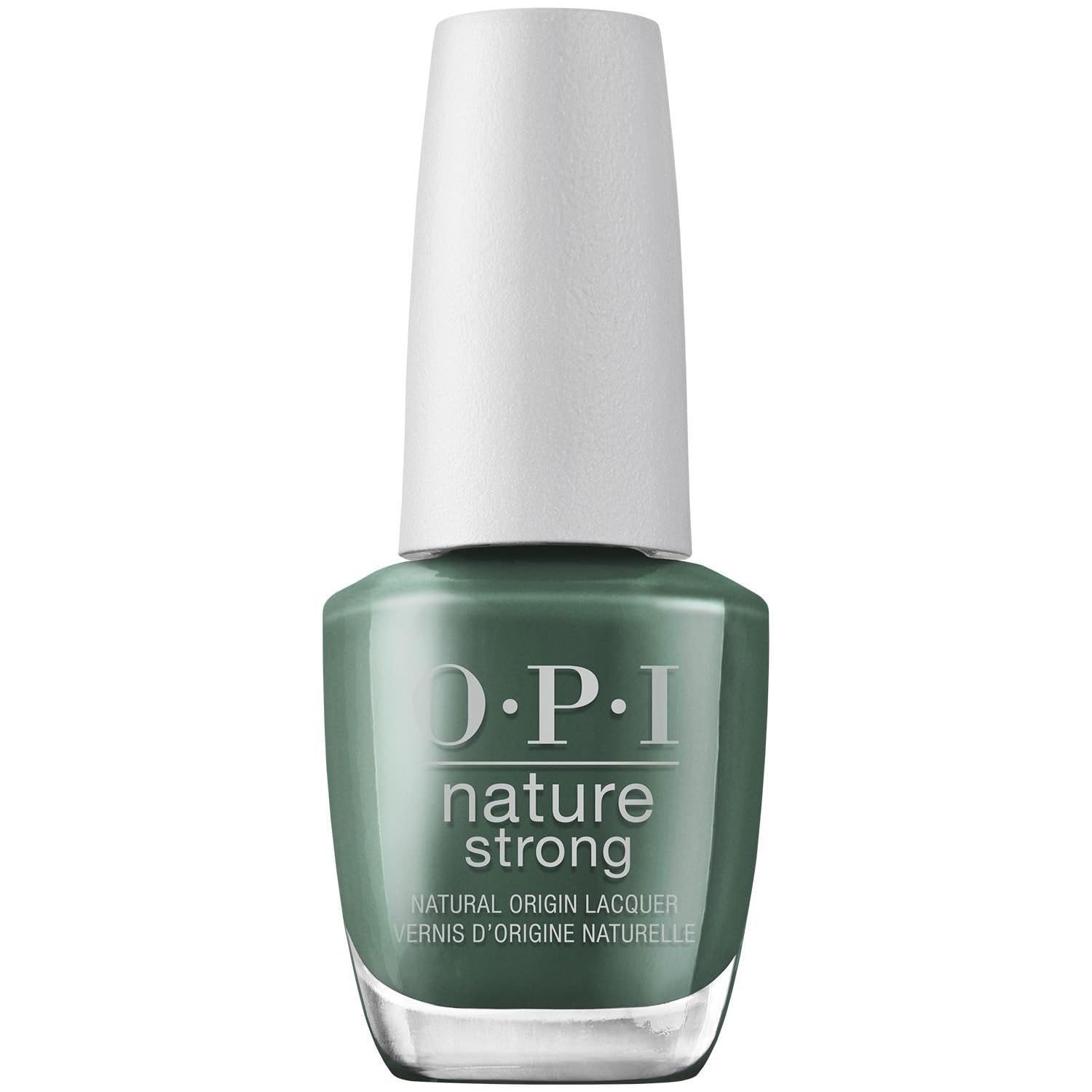 OPI Nature Strong Leaf by Example | Opaque Dark Green Crme Natural Origin Nail Polish | Plant Based, Vegan, Cruelty Free