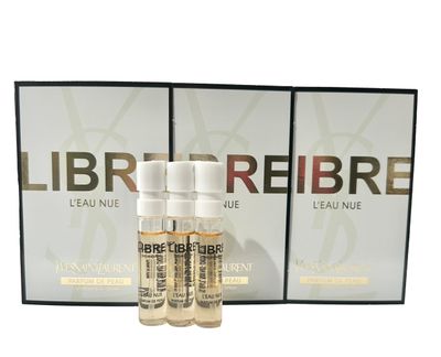 Yves Saint Laurent LIBRE LEAU NUE Sample Perfume YSL WOMEN 2 ml / 0.06 oz - set of 3