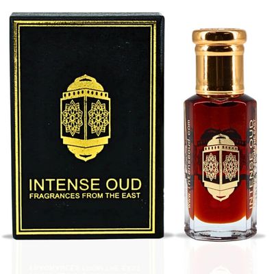 INTENSE OUD Mukhallat Al Zafran Long Lasting Arabian Perfume Oils for Women 12ML (0.40 OZ) - Exotic, Spicy &amp; Sweet Fragrance Oil - Premium Concentrated Perfume Oil With Black Gift Box