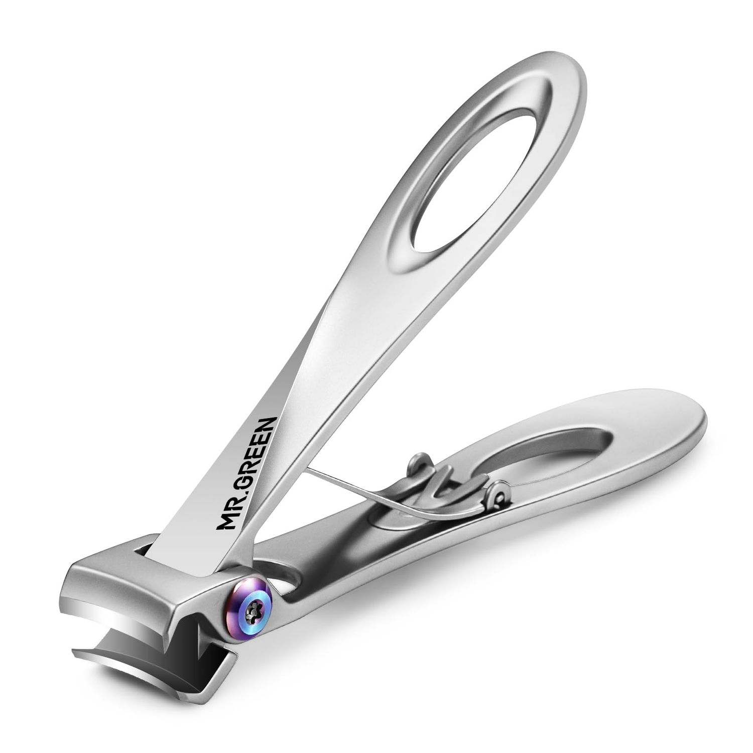 MR.GREEN Nail Clippers Wide Jaw Opening Stainless Steel Fingernail Clipper Thick Hard Toenail Cutter Manicure Scissors Tools (Nail Clipper (Large))