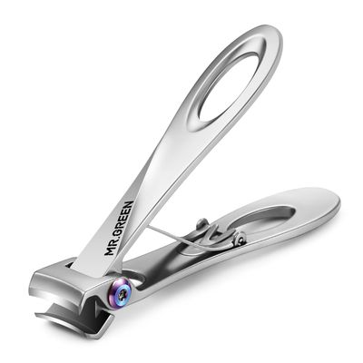 MR.GREEN Nail Clippers Wide Jaw Opening Stainless Steel Fingernail Clipper Thick Hard Toenail Cutter Manicure Scissors Tools (Nail Clipper (Large))