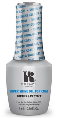 RC Red Carpet Manicure F&amp;P Super Shine Top Coat - High-Gloss Gel Top Coat with Vitamin A &amp; Biotin for Long-Lasting Shine &amp; Durability - Quick Dry, Perfect for Professional &amp; At-Home Use, 0.3 Ounce.