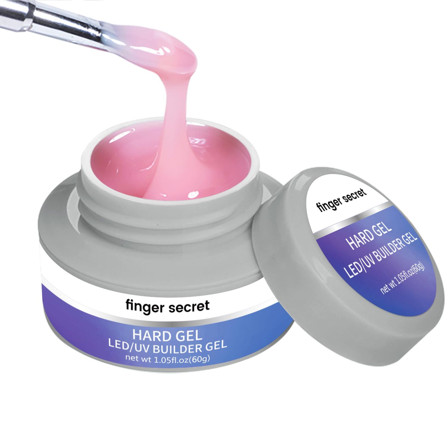 2OZ Pink Hard Builder Gel for Nail Extension and Strengthening False Nail Gels Hard Gel for Nails UV Builder Gel for Nails Nail Hard Gel Professional Nails Supplies Hard Gel for Nails