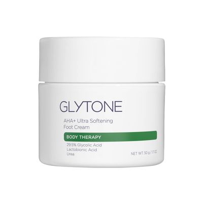GLYTONE AHA Foot Cream for Dry Cracked Heels &amp; Feet | Exfoliate, Hydrate &amp; Retexturize Dry, Rough Foot with Exfoliating 29.5 Glycolic Acid, Moisturizing Lactobionic Acid &amp; Urea - 1.7 Oz