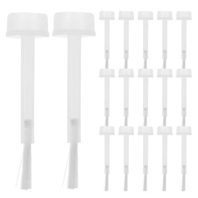 Artibetter 100pcs Nail Polish Replacement Brush Clear Round Dip Powder Liquid Replacement Brush Set for DIY Nail Art Salon