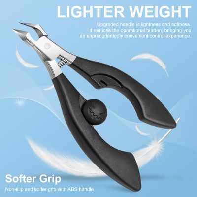 Ingrown Toenail Clippers Straight Blade for Ingrown and Thick Nails, Professional Toe Nail Clippers for Men with Wide Jaw, Stainless Steel Sharp Pointed Tip Ingrown Nail Clipper