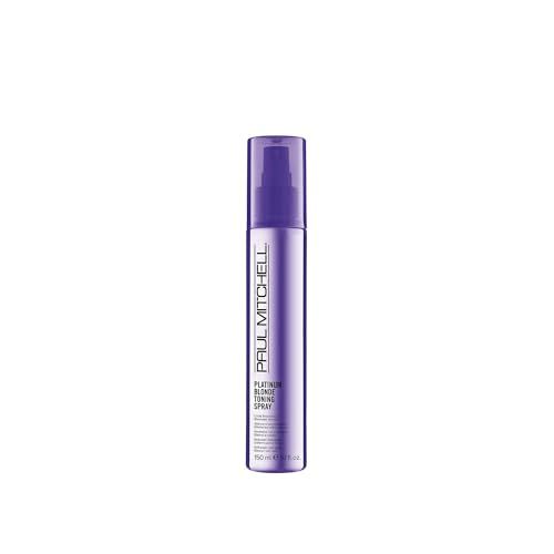 Paul Mitchell Platinum Blonde Purple Toning Spray, Cools Brassiness, Eliminates Warmth, For Color-Treated Hair Naturally Light Hair Colors 5.1 fl oz