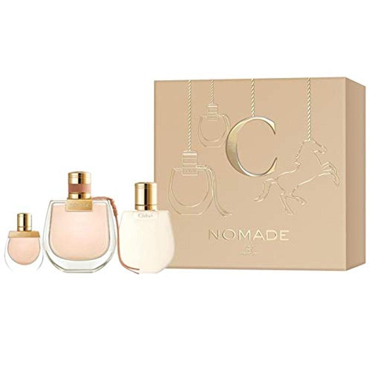 Chloe Nomade for Women 3 Pieces Hard Box Set (2.5 Eau de Parfum Spray 3.4 Perfumed Body Lotion 5 Ml Mini)