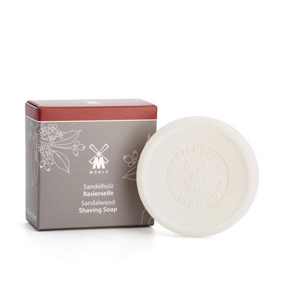 MHLE SHAVE CARE Shaving Soap - Sandalwood Luxury Shaving Soap for Men, Rich Lather, Lightly Scented,65g