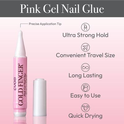 Goldfinger Professional Nail Glue - Super Strong, Fast-Drying, Long-Lasting, Easy Application, Perfect for Acrylic & Press-On Nails, Quick Repair, Pack of 5