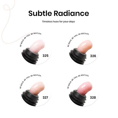 Beetles Poly Extension Gel Nail Kit, 4 Colors Nude Pink Neutral With Base Top Coat Manicure Enhancement All In One Poly Nail Gel Kit
