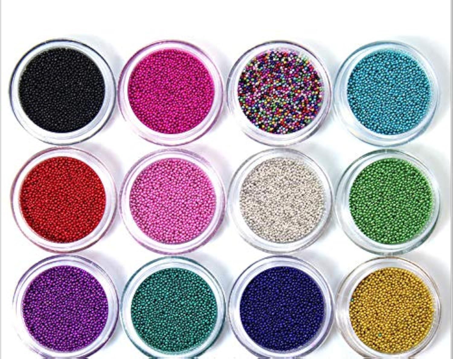 12 Colors Nail Art Caviar Beads 3D Craft Micro Eye Makeup Gems Decoration