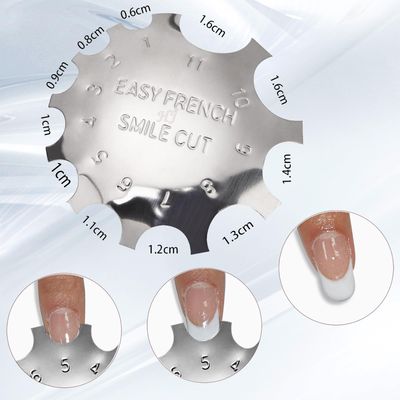 C-Shade Easy French Smile Line Nail Art Manicure Edge Trimmer Nail Cutter Acrylic Tool with 11 Sizes-FS01