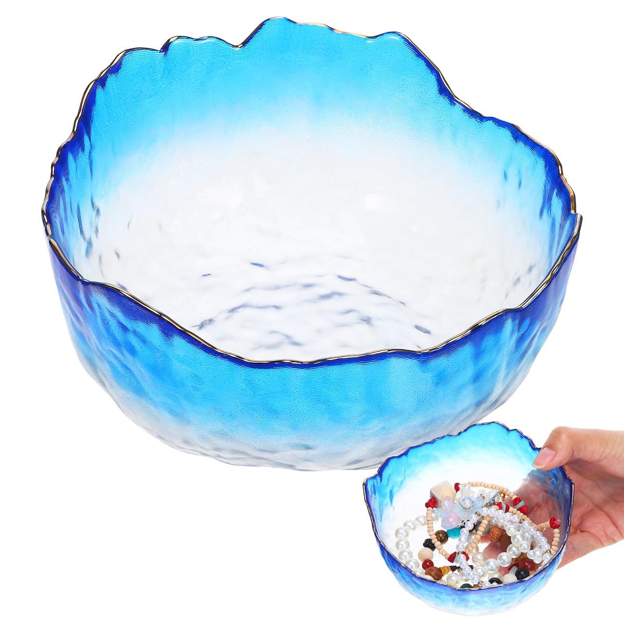 Ipetboom Glass Nail Soaking Bowl, Manicure Hand Soak Bowl, Nail Polish Remover Bowl Manicure Wash Bowls Wash Soaker Glass Suppliesnail Art Tips Bowl for Fingernail Toenail Caring Polish Removal,5.3In