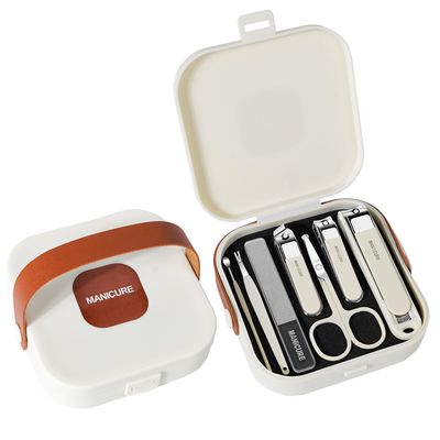 SHANCHAHUA Nail Clippers Set 7 Pieces Stainless Steel Professional Grooming Kits, Fingernail and Toenail Clipper Cutters with Luxurious Travel Case Nail Care Tools Manicure Pedicure Kit