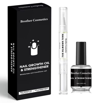 Brother Cosmetics NailGrowthOil Care Kit - Brother Cosmetics Nail Growth Oil,Cuticle Oil and Cuticle Remover, Promotes Nail Growth and Strength