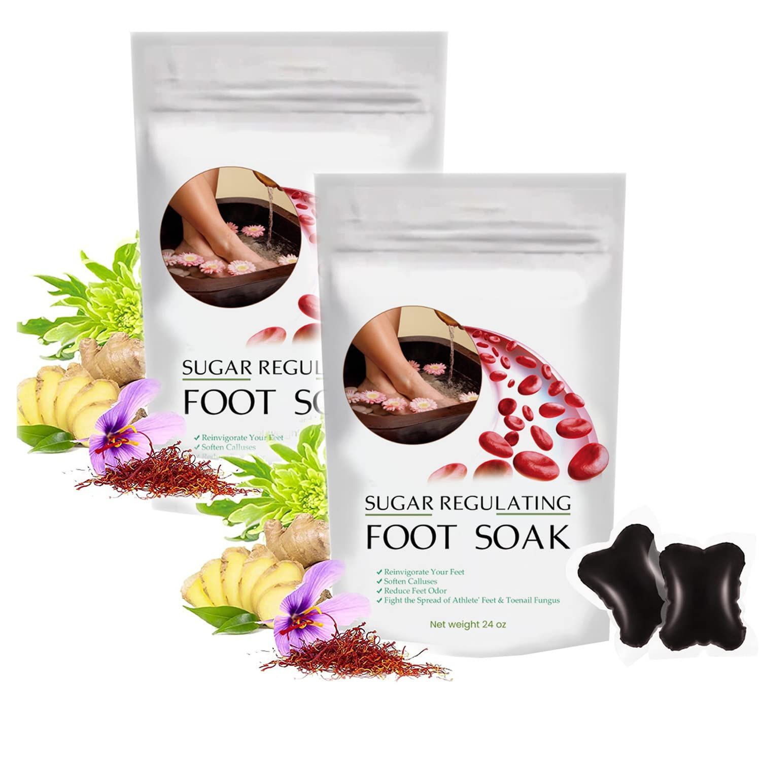 20Pcs Herbal Cleansing Foot Soak BeadsBody Foot Soak, Foot Cleaning Soak Beads, Home Herbal Foot Massage Beads(2Pack/20 Pcs)