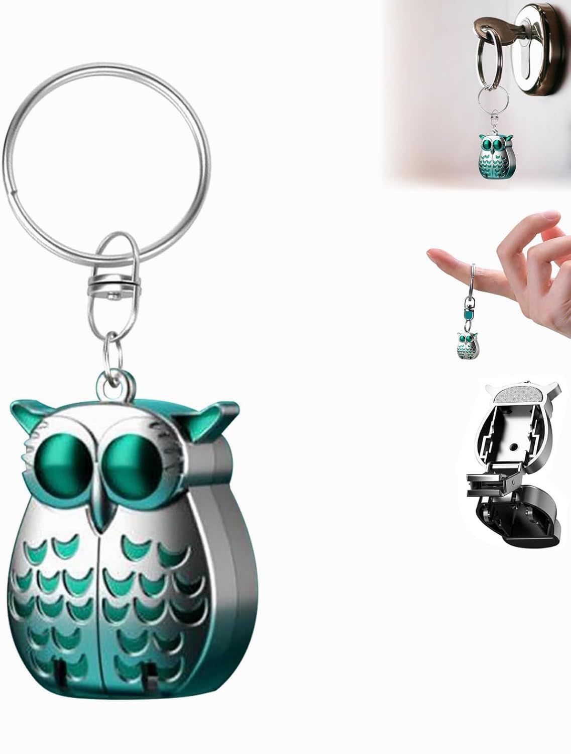 Owl Design Nail Clipper with File, 2-in-1 Stainless Steel Keychain Manicure Tool