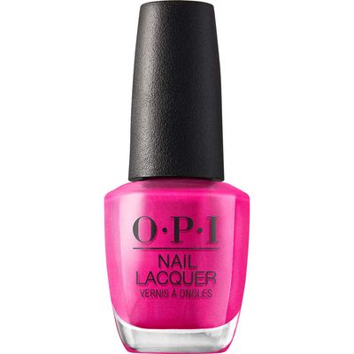 OPI Nail Lacquer La Paz-itively Hot | Opaque Bright Pink Pearl Chip Resistant Nail Polish | Vegan, Fast Drying, Streak Free