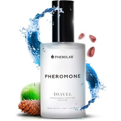 PHEROLAB Mens Pheromone Cologne Spray- Infused with Oxytocin, Essential Oils &amp; Diavel fragrance, Hypoallergenic, Long lasting