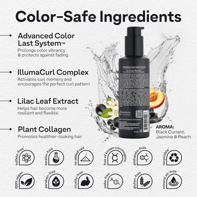 Colorproof Tru Curl Enhancing Crme 6.4 Fl oz. Curl Creme with Black Currant, Jasmine &amp; Peach Scent, Anti-Frizz, Humidity Control &amp; Nourishing Curl Cream for Curly Hair Formula