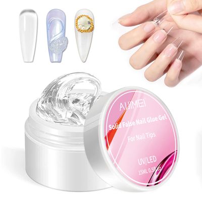 Aijimei 15ml Nail Glue Gel for False Tips Press On X Solid Gel