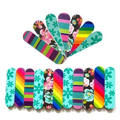 50Pcs Assorted Color Nail Art Tool Mini Nail Files Double Sided Emery Boards Nail File and Buffers for Nail Art Use