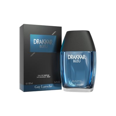 Guy Laroche Drakkar Bleu - Iconic Designer Fragrance - Powerful, Aquatic &amp; Fresh Eau de Parfum - Aquatic Fougre - Long Lasting Mens Cologne - Day and Evening Scent 3.4 Fl Oz