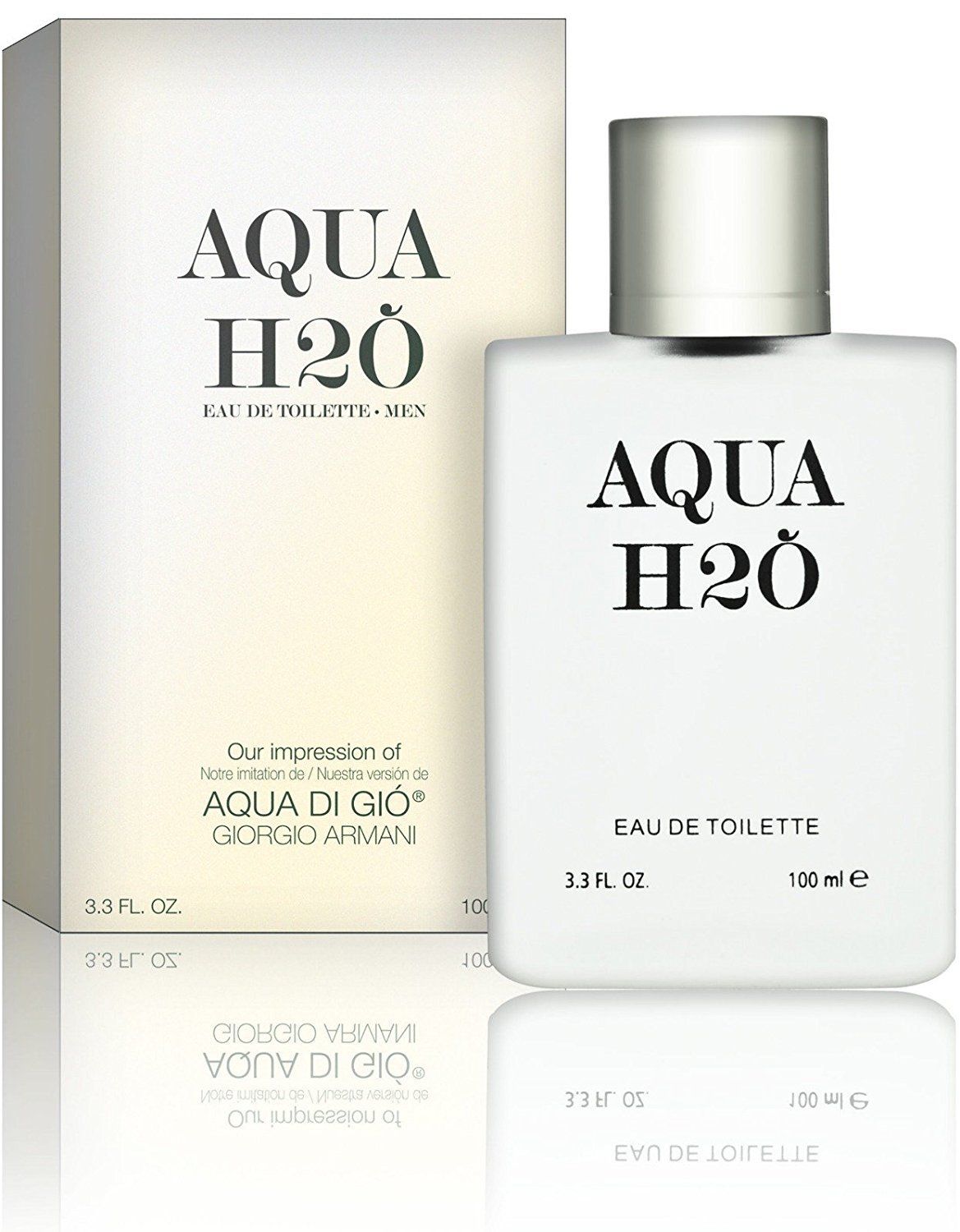 Recaro North - Aqua H2O - Eau De Toilette - Impression of Aqua Di Gio, 3.3 fl oz