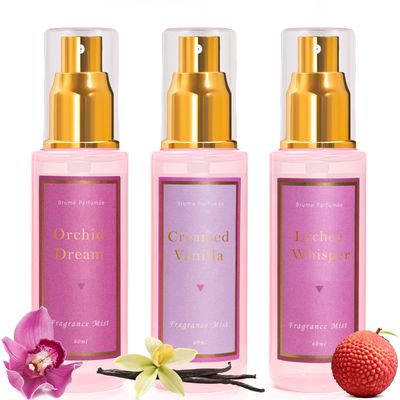 Azulfra Body Spray for Women, Travel Size Body Mist, Fragrance Gift Set, 3 PackEach 2 Fl.oz