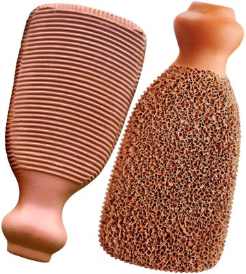 Natural Pumice Stone Made up of Terra Cotta Ancient Indus Valley Foot Scrubber Callus Remover Skin Care Kit for Hand and Dead Skin, Pedicure Tools Foot Exfoliator, Cracked Heels, Body Loofah