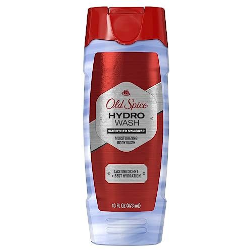 Old Spice Moisturizing Body Wash for Men, Hydro Wash, 2-in-1 Long Lasting Scent &amp; Deep Hydration, 24/7 Shower Fresh, Smoother Swagger Scent, 16 oz