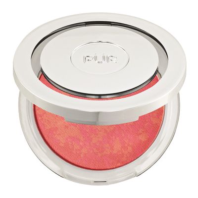 PR MINERALS Blushing Act Skin Perfecting Powder in Pretty in Peach, Satin Matte Finish, Buildable Coverage, Cruelty Free, 0.28 Oz