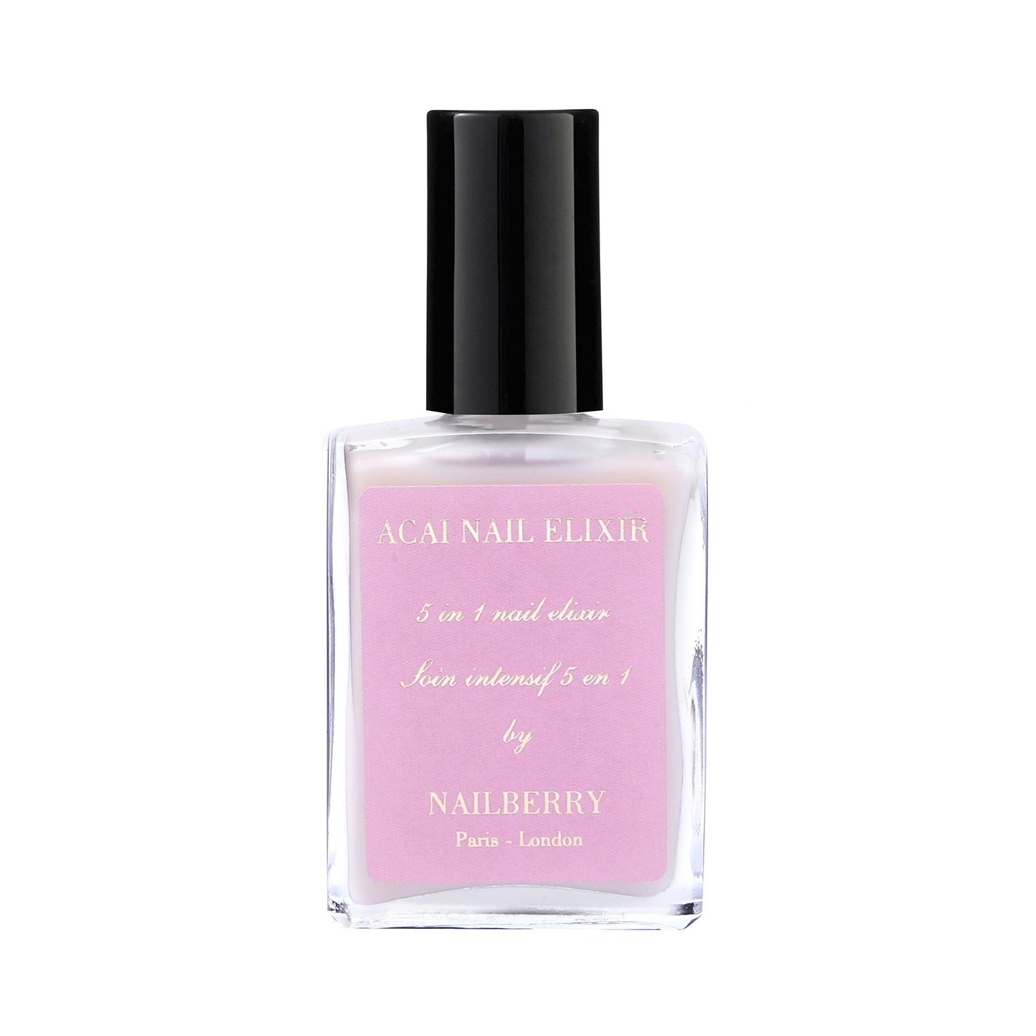 Nailberry Acai Nail Elixir | 5-in-1 Nail Base Coat &amp; Treatment | Nail Treatment &amp; Repair | Strengthens, Hydrates, Protects, Smooths, &amp; Grows | Vegan | Certified Halal &amp; Cruelty Free | 12-Free | 15 ml