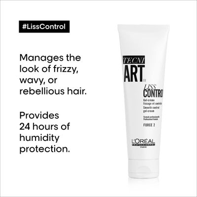 LOral Professionnel Paris Liss Control - Provides Humidity Protection, Smoothing Cream, Manages Frizz and Provides Light Hold For All Hair Types