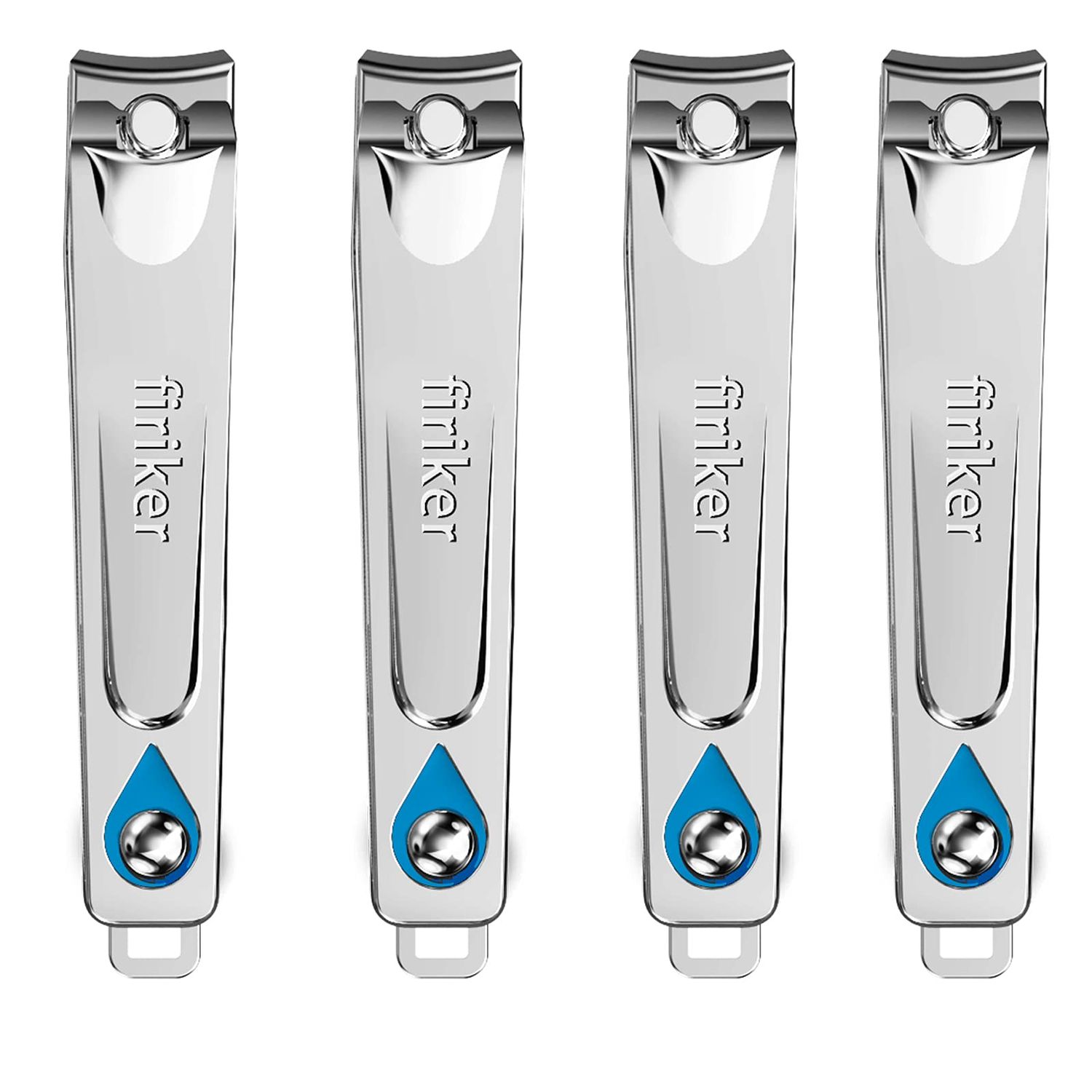 firiKer 4PCS Nail Clipper Set, Sharpest Fingernail &amp; Toenail Nail Cutting Clippers, Quality Stainless Steel Portable Nail Cutter Set with Nail File, Personal Pedicure Kit for Women Man