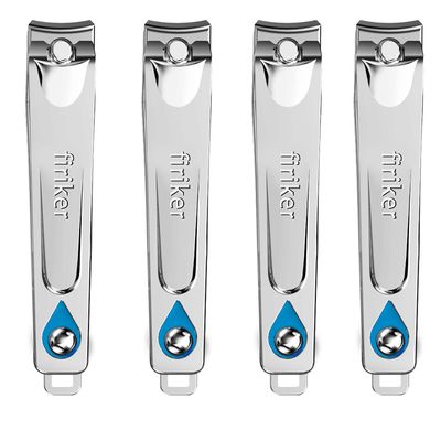 firiKer 4PCS Nail Clipper Set, Sharpest Fingernail &amp; Toenail Nail Cutting Clippers, Quality Stainless Steel Portable Nail Cutter Set with Nail File, Personal Pedicure Kit for Women Man