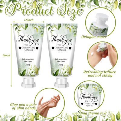 Heigble 50 Pcs 1 oz/ 30 ml Wedding Hand Cream Bulk Travel Size Bridesmaid Gifts Thank You Hand Cream Body Lotion Gifts for Bridesmaid Souvenir Wedding Party Supplies Bridal Shower Favors