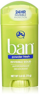 Ban Deodorant 2.6 Ounce Invisible Solid Powder Fresh (76ml) (2 Pack)