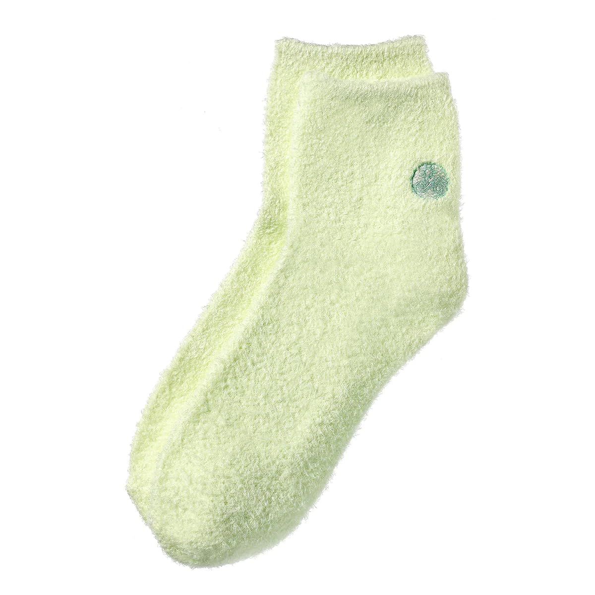 Earth Therapeutics Hemp Seed Oil Plush Socks - Light Green (1 Pair) Light Green