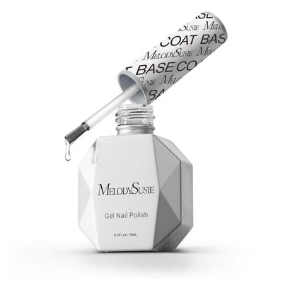 MelodySusie 15ml UV Gel Base Coat Nail Polish - No Soaking or Filing,Upgraded Formula Long-Lasting,stronger adhesion,essential for Home DIY and Nail Salon