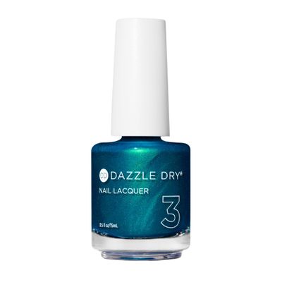 Dazzle Dry Nail Lacquer (Step 3) - Speed Boat - An aquamarine mermaid blue. Full coverage metallic. (0.5 fl oz)