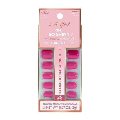 L.A. Girl Oh So Shiny Nail Tips, Classy French Tip GNT154