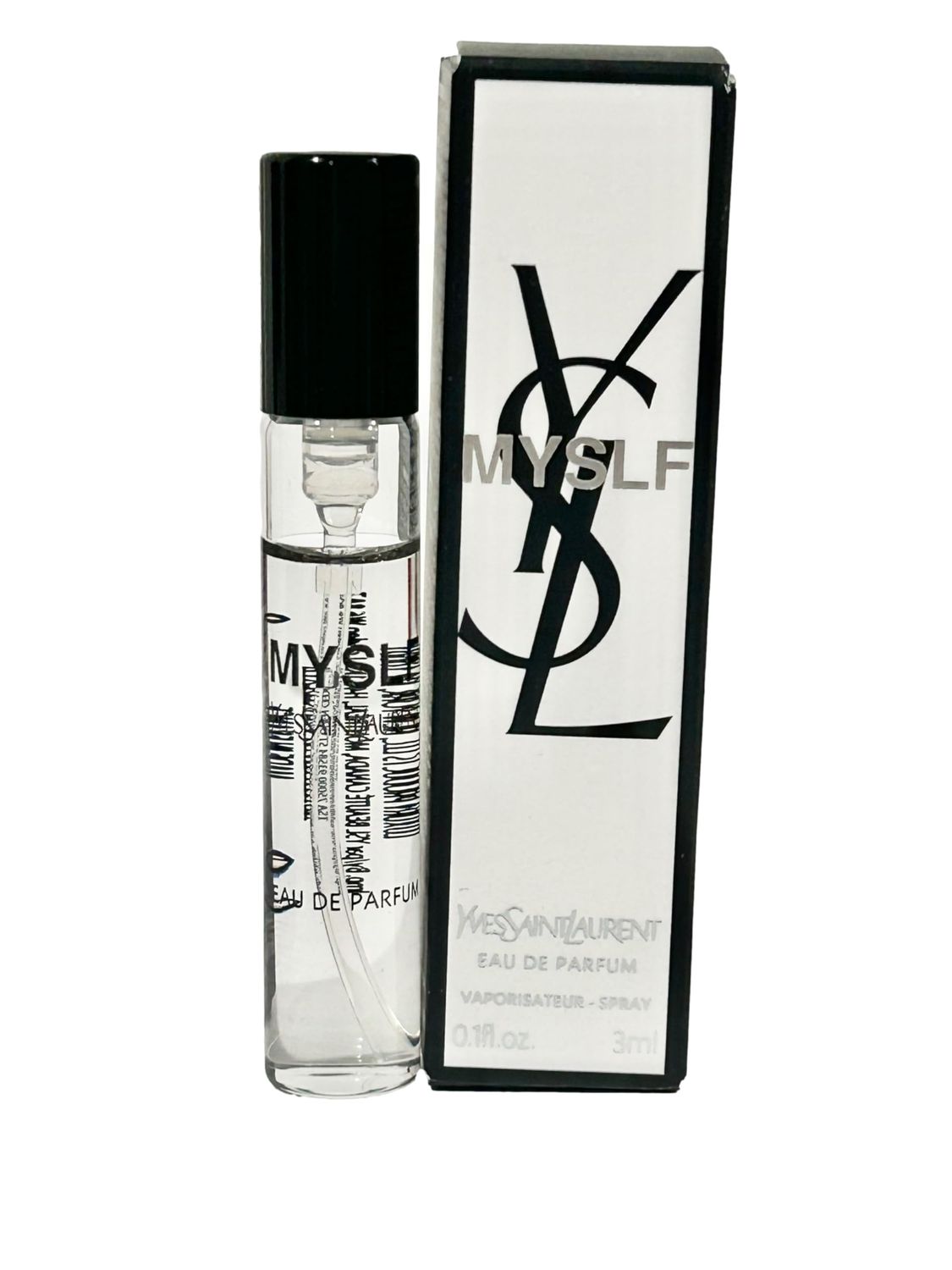 YVES SAINT LAURENT YSL Men MYSLF SPRAY Perfume MINI SMALL TRAVEL SIZE 3 ml / 0.1 Fl oz, Black