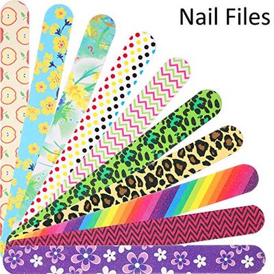 Mudder 20 Pcs Nail File Colorful Emery Boards Nail Buffer File Tools for Women Double Sided Filers for Shaping and Smoothing Toenails and Fingernails