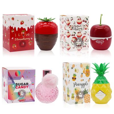 META-BOSEM 4-Pc Perfume Collection Fragrance for Women (I Love StrawberrySweet CherrySweet CandyPineapple), Eau de Parfum Natural Spray - Sweet Scent (Pack of 4) Each 3.4 Fl Oz, Total 13.60 Oz
