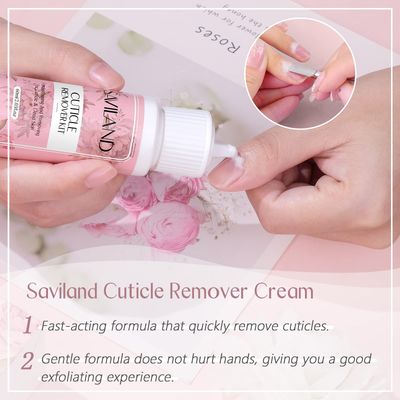 SAVILAND Cuticle Remover and Cuticle Oil Kit - Nail Care Kit with Cuticle Remover Liquid & 1.01 oz Cuticle Oil Cuticle Trimmer for Cuticle Softener & Moisturize Manicure Kit for Home Use