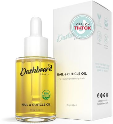 Dashboard Beauty Cuticle Nail Oil - Advanced Nail Moisturizer &amp; Premium Nail Strengthener with Jojoba, Vitamin E - Repairs Damaged Nails, Nourishes, Enhances Growth - Salon-Grade, Deep Hydration, 1 oz